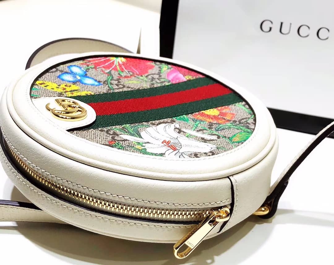 Gucci Ophidia GG Flora Mini Replica Backpack White 598661