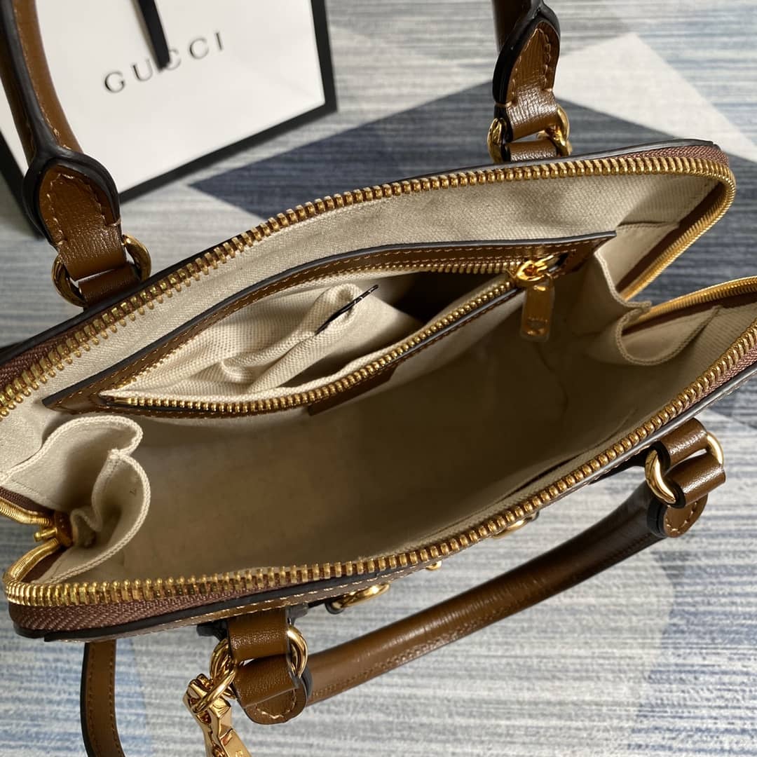Gucci 1955 Horsebit Polkadot Handle Bag Replica 621220