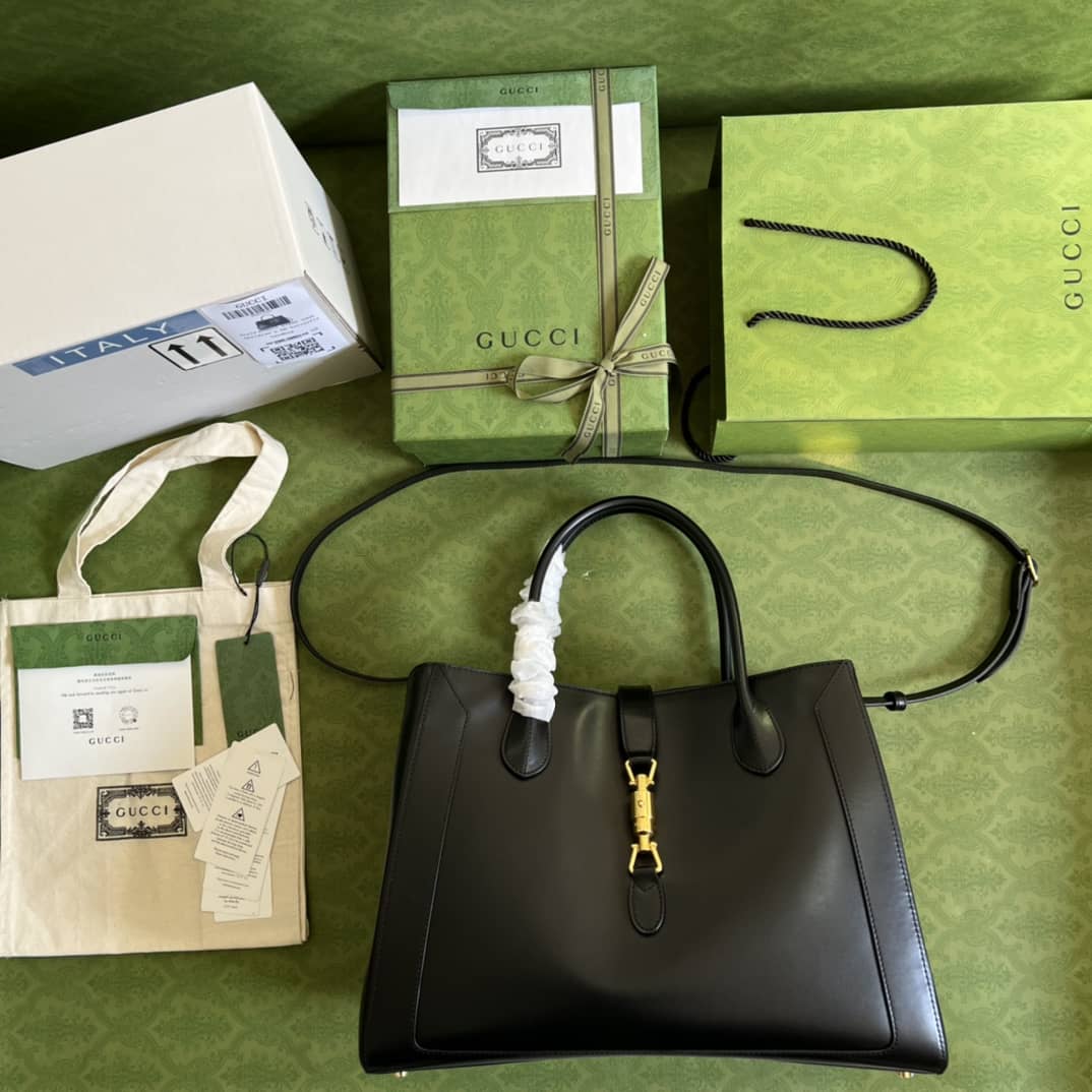 Gucci Jackie 1961 Large Tote Bag Black 649015 Replica