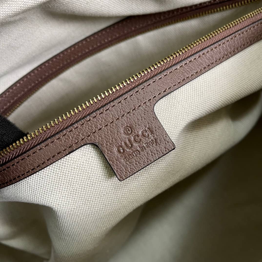 Gucci GG With Web Leather Duffle Bag 645021 Replica