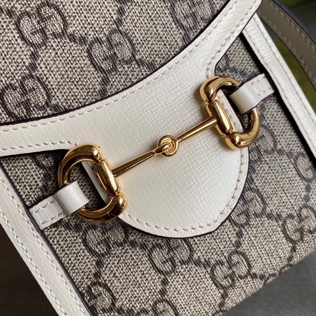 Gucci Horsebit 1955 Mini Bag Brown White 625615 Replica