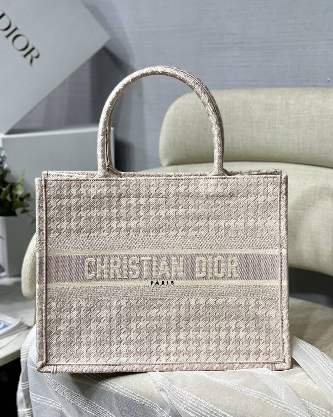 Christian Dior CD Book Embroidery Replica Tote