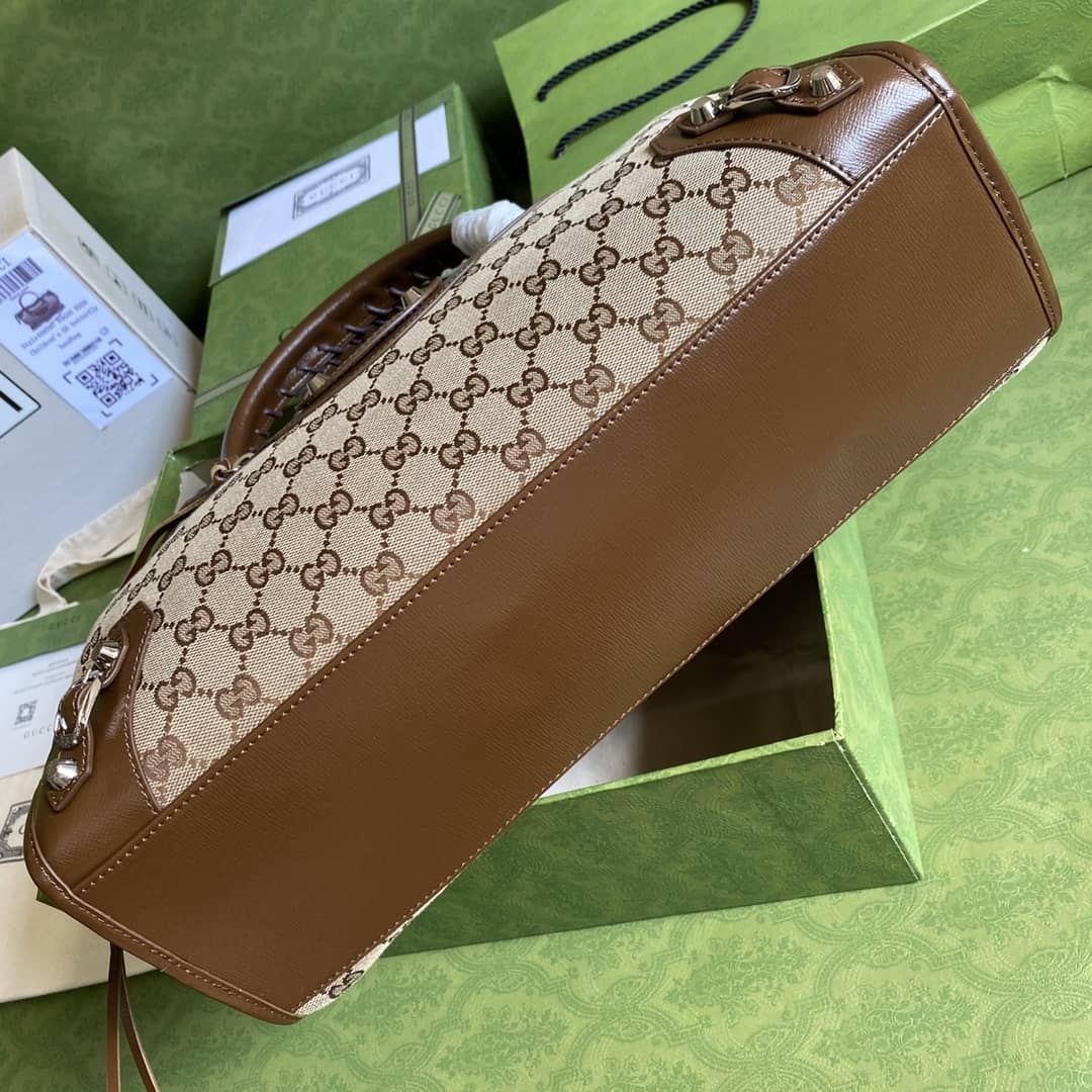 Gucci x Balenciaga GG Canvas City Bag Replica 658597