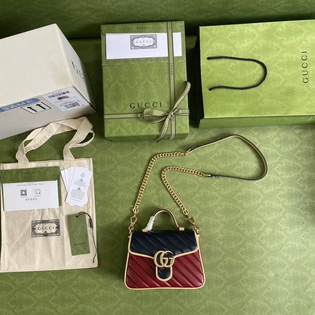 Gucci Marmont GG Mini Top Handle Bag Replica 583571