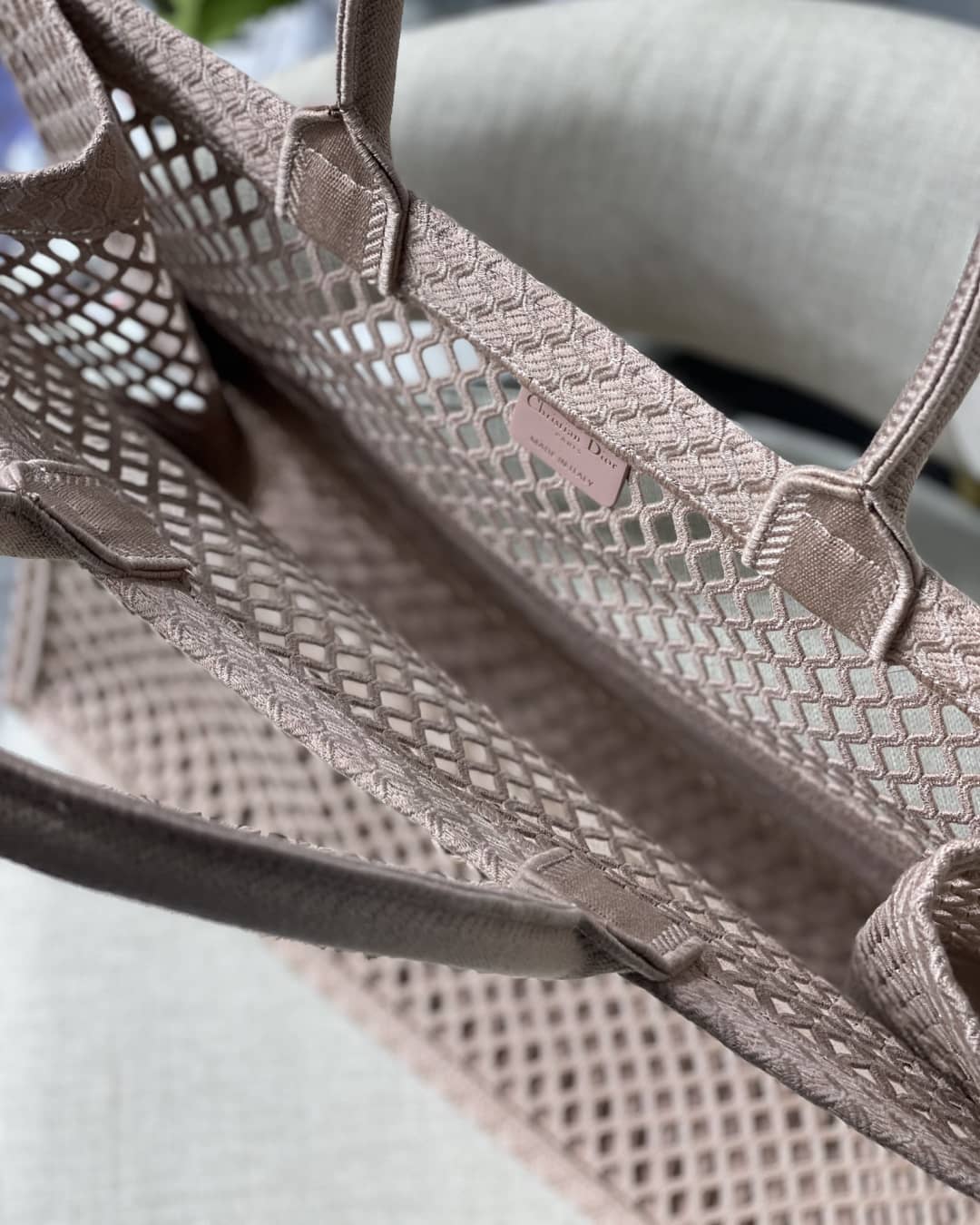 Christian Dior Mesh Book Tote Bag Dupe
