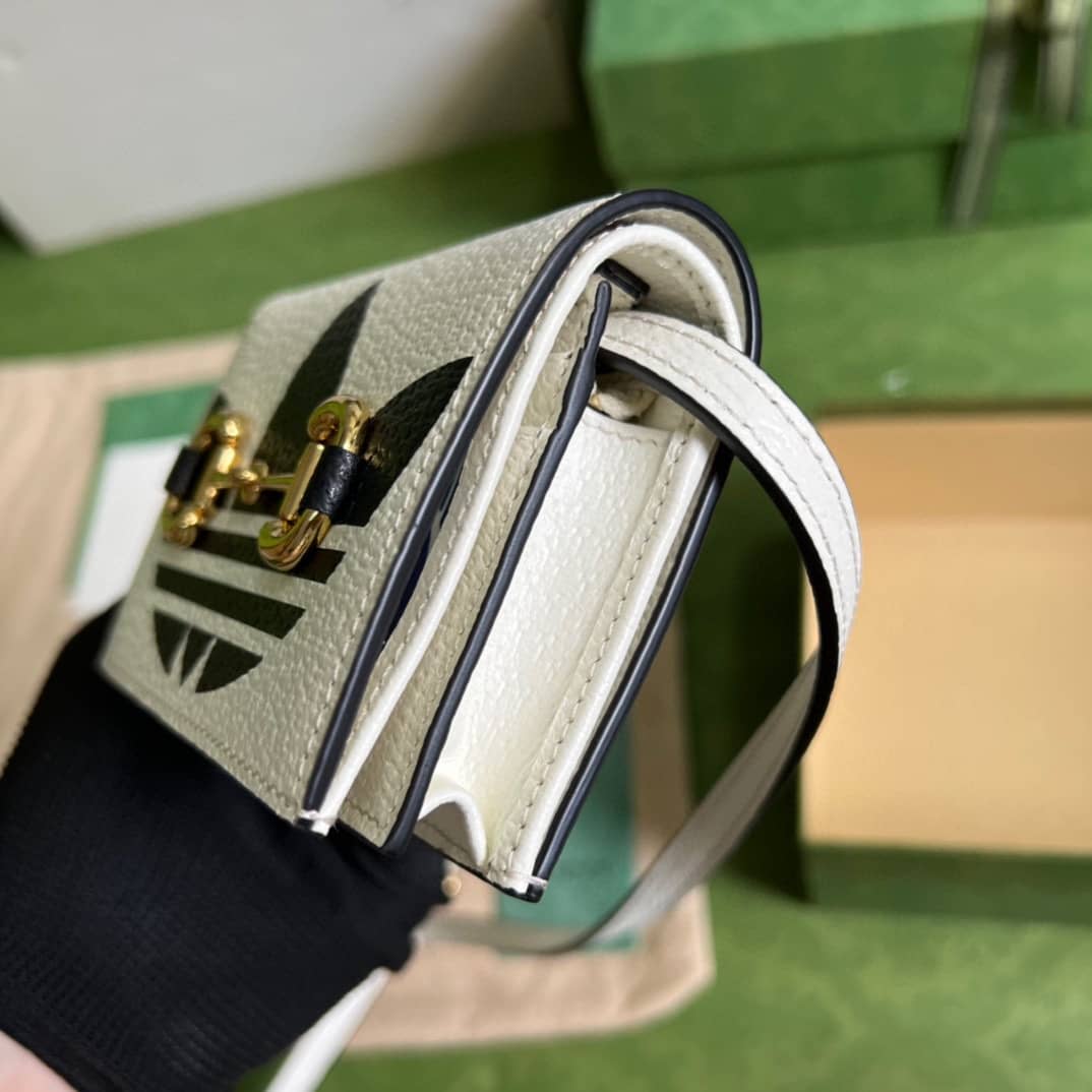 Adidas x Gucci Card Case With Horsebit 702248 Replica Crossbody Bag