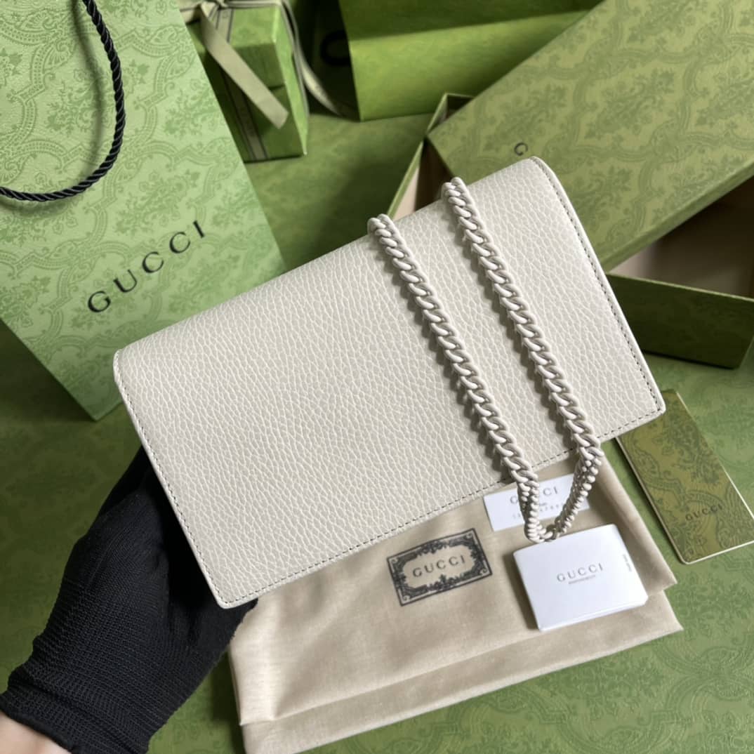 Gucci Marmont GG Leather Mini Chain Bag Replica 497985