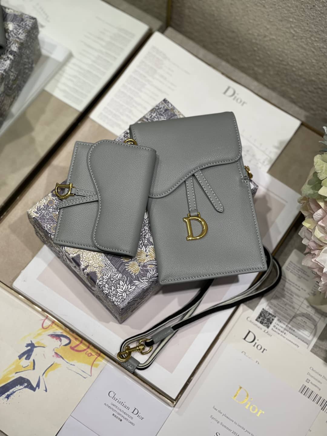 Dior Saddle Bag Dupe Vertical Pouch