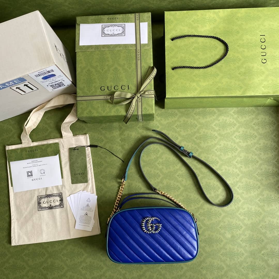 Gucci Marmont GG Small Matelassé Shoulder Bag Replica 447632