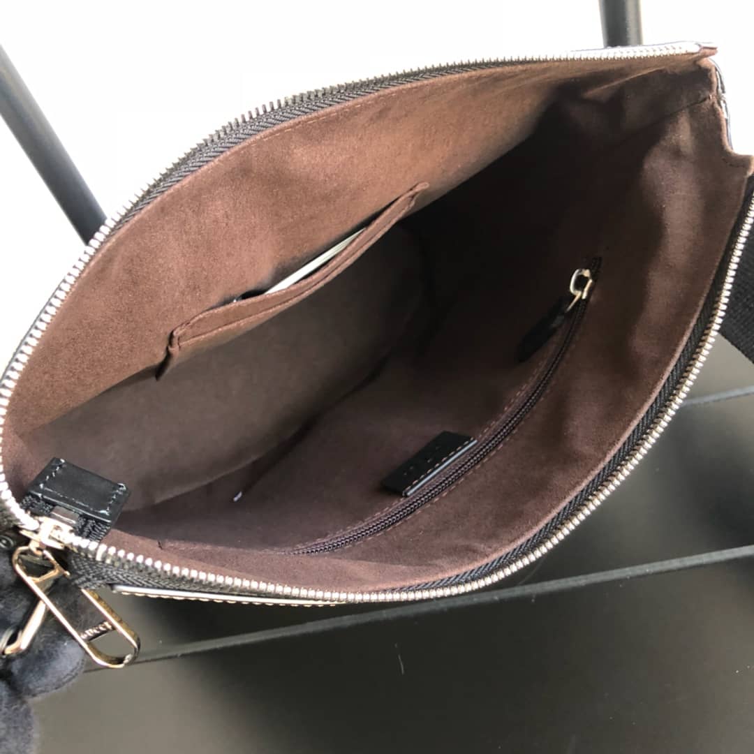 Gucci Mens Supreme Leather Double G Messenger Bag Replica 406388