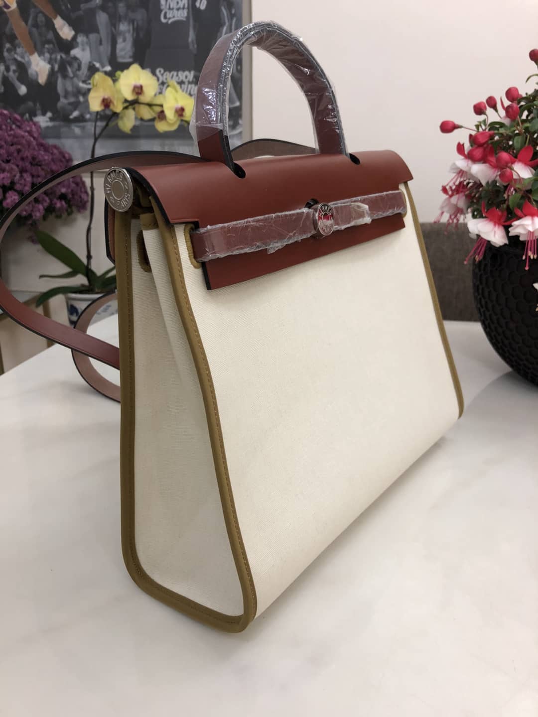 Replica Hermes Birkin Bag 31 Canvas Leather HerBag