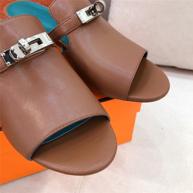 Hermes Sandals Dupe chunky heel sandals
