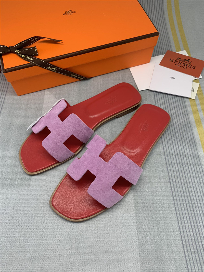 hermes flat H slippers womens