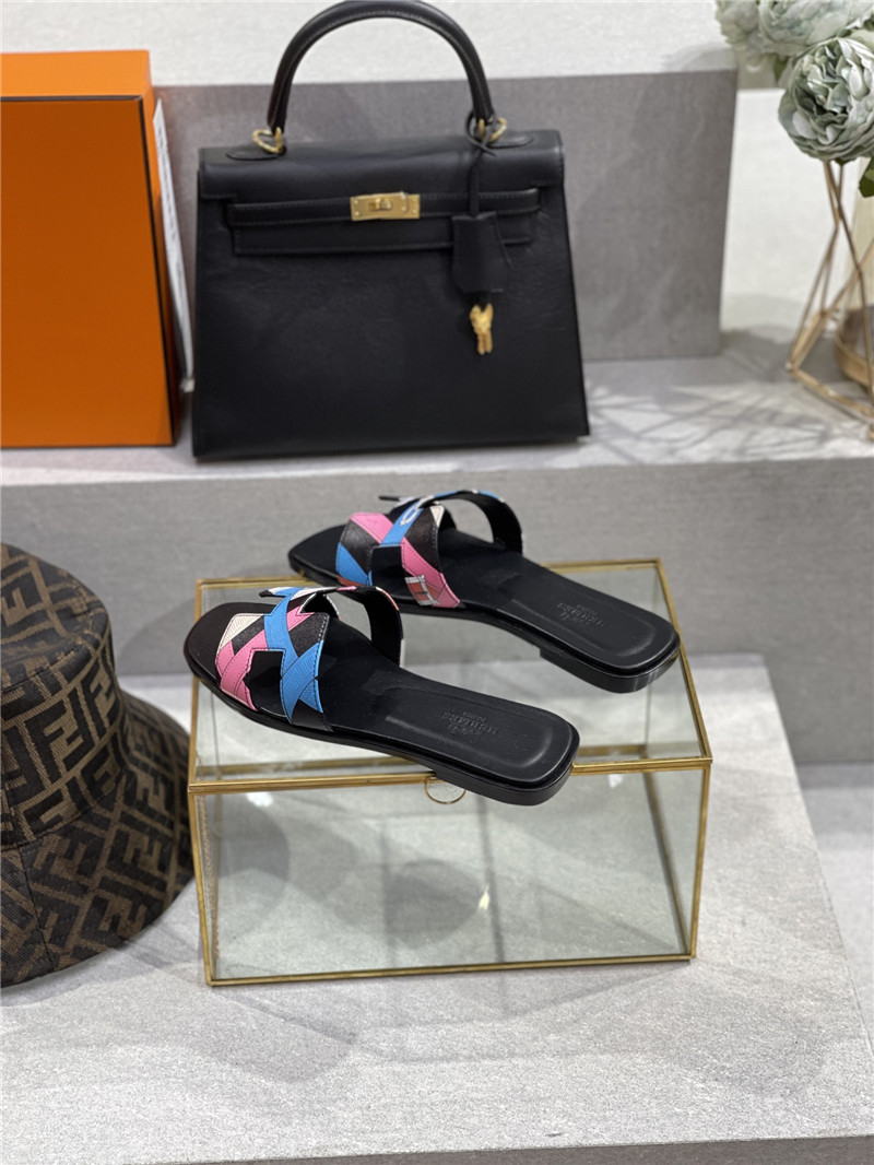 Hermès early spring new color slippers