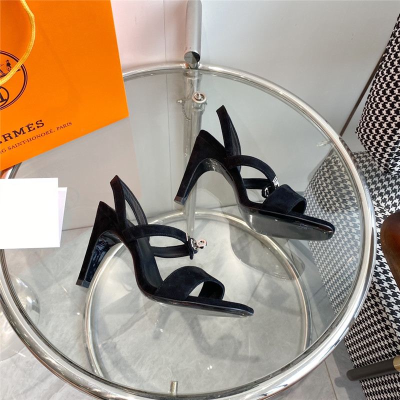 Hermès Glamor Kelly buckle high-heeled sandals