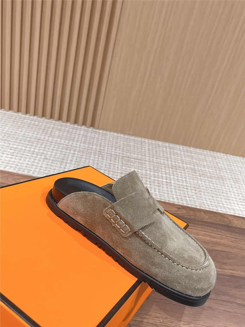 Hermès Moe Mueller s half -drooping shoes