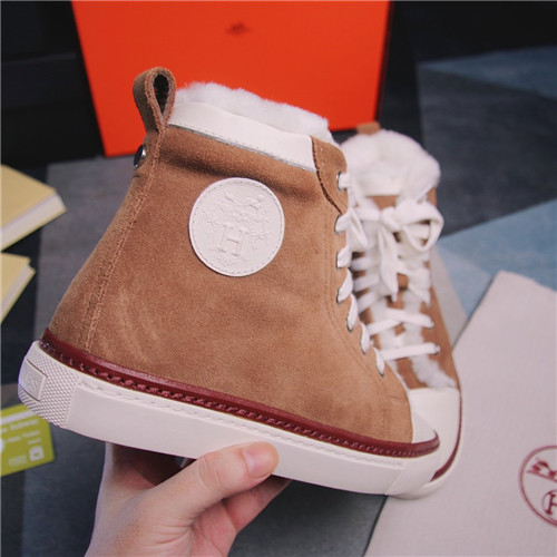 Hermes Birkin Replica wool high-top shoes