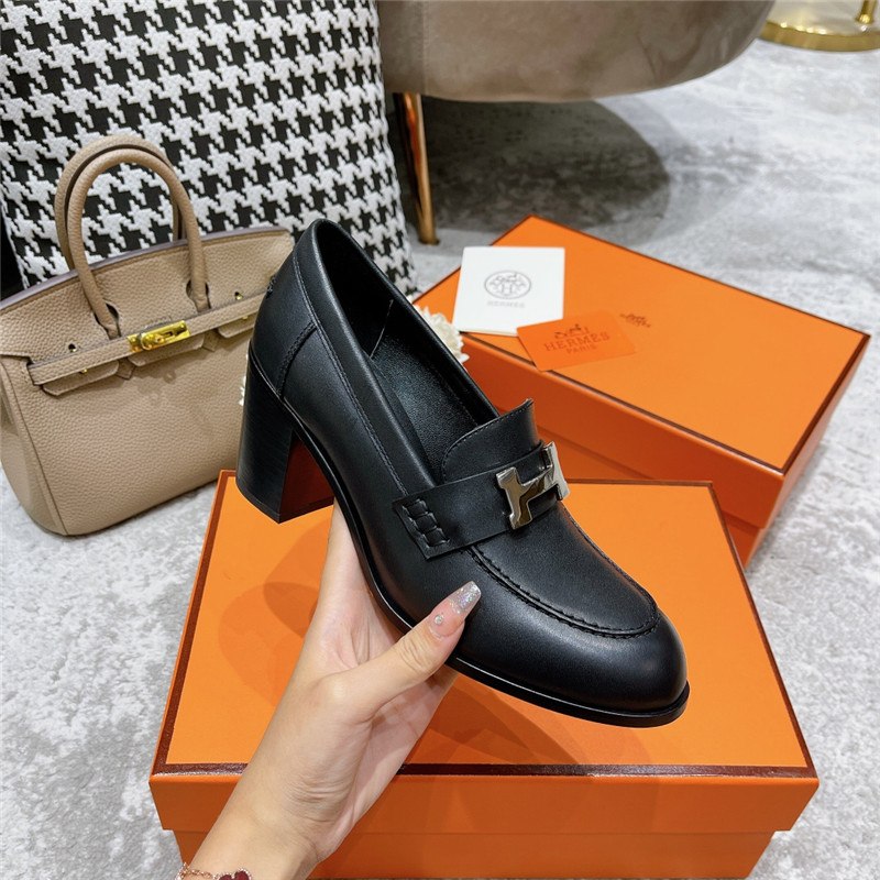 hermes dauphine mid heel mules