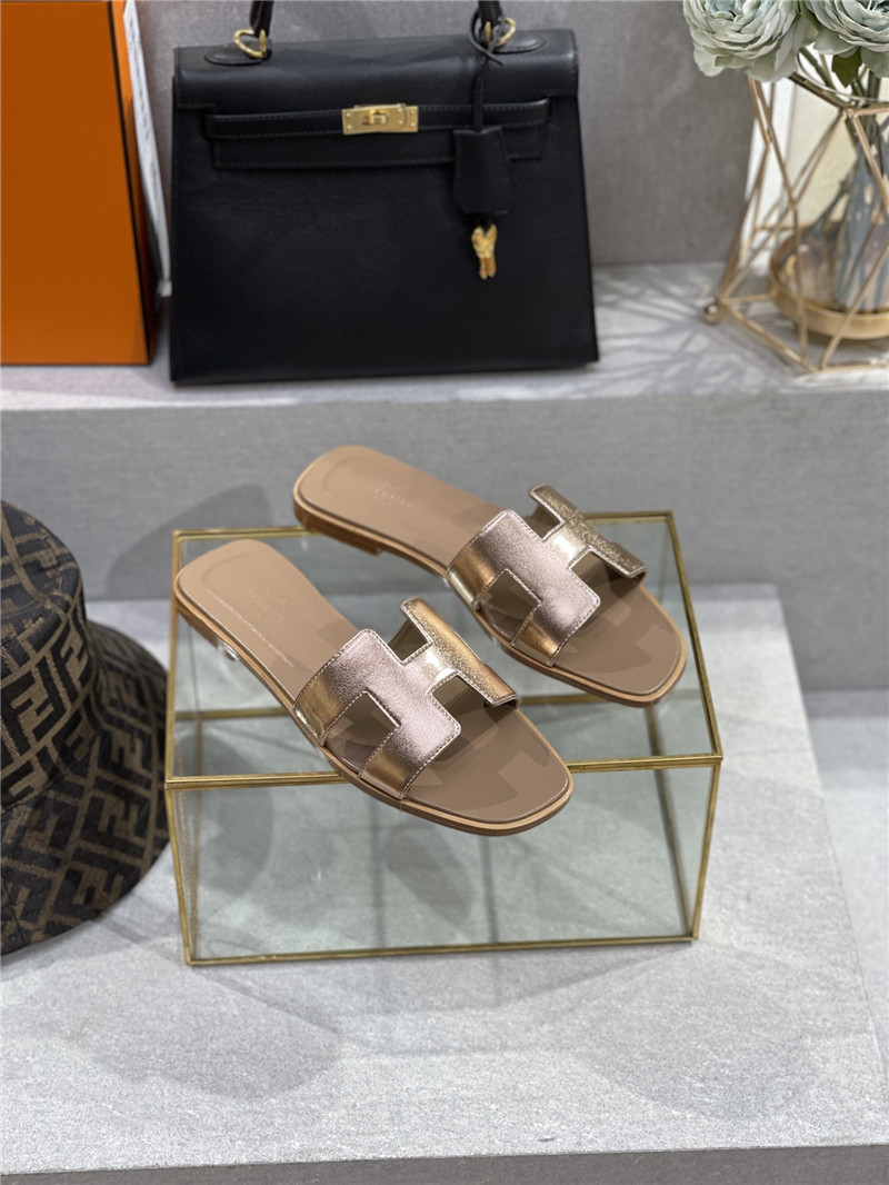 Hermès early spring new color slippers