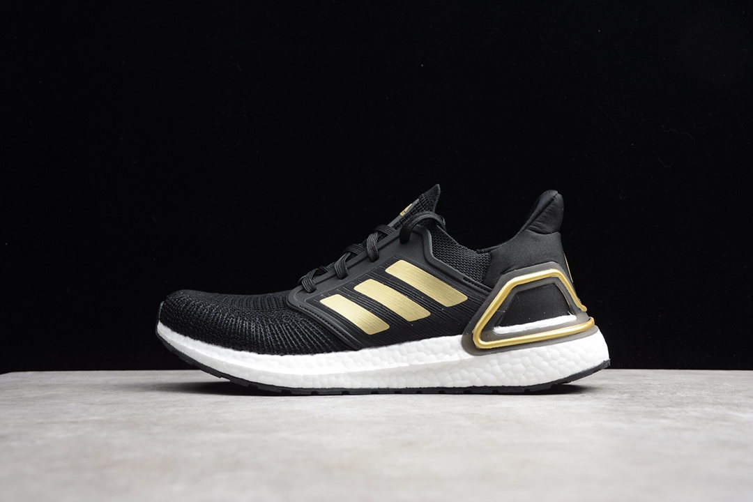 adidas Ultra Boost 20 Black Gold White EE4393