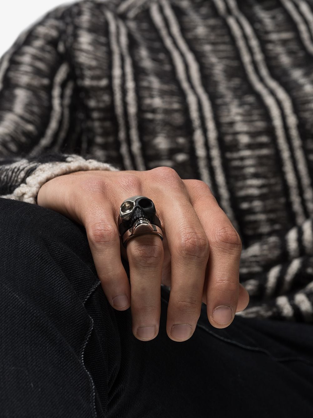 Alexander Mcqueen Dupes three-piece Skull motif ring