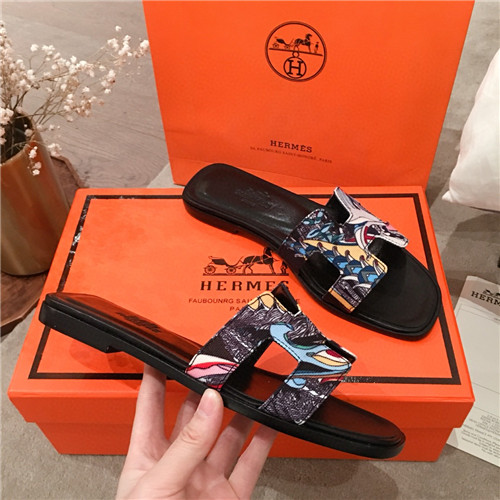 hermes flat slippers