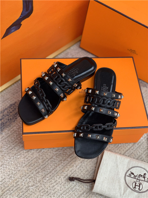 hermes flat slippers womens