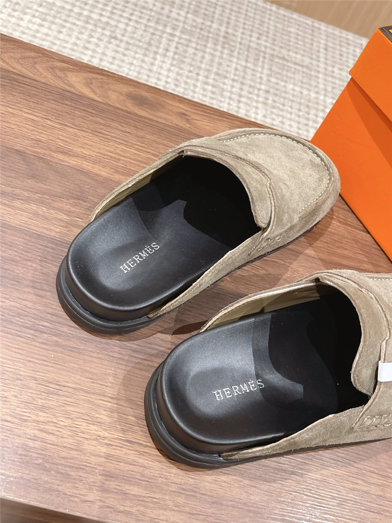 Hermès Moe Mueller s half -drooping shoes