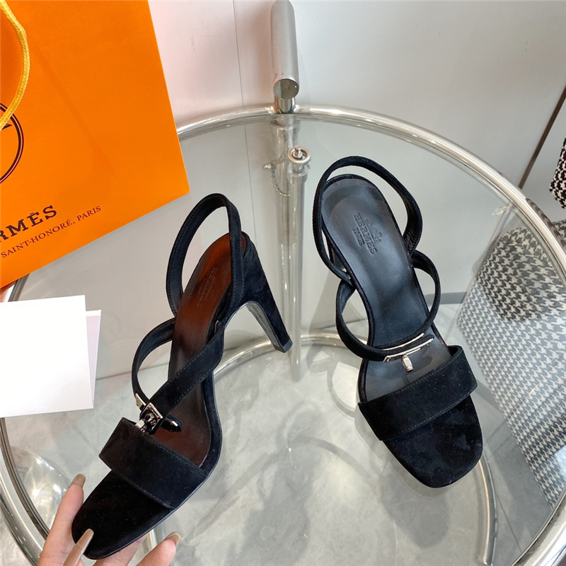 Hermès Glamor Kelly buckle high-heeled sandals