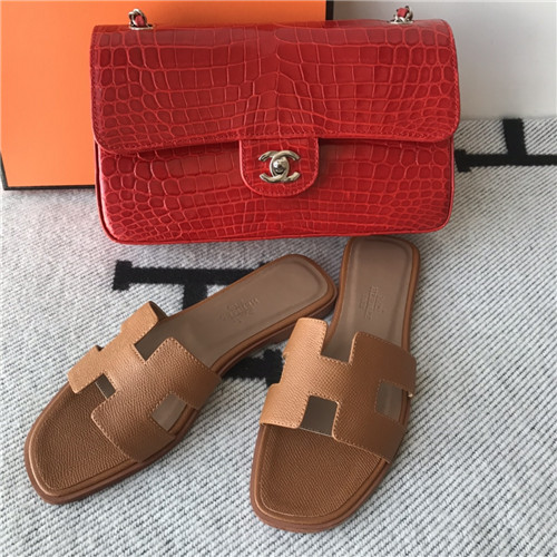 hermes flat slippers womens
