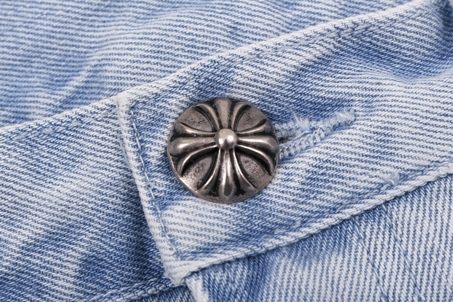 Chrome Hearts Replica Cross Flare Denim