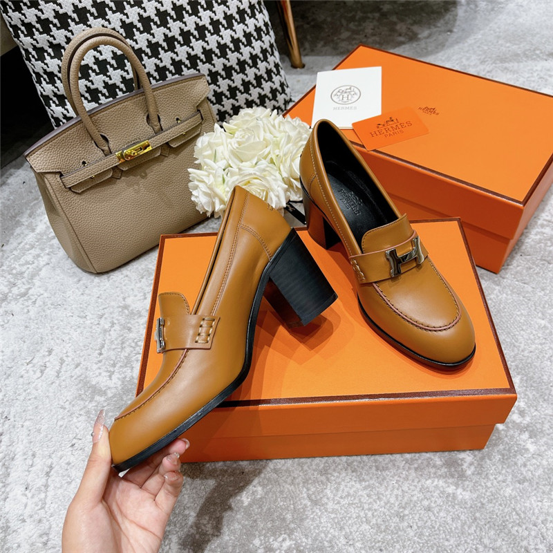 hermes dauphine mid heel mules