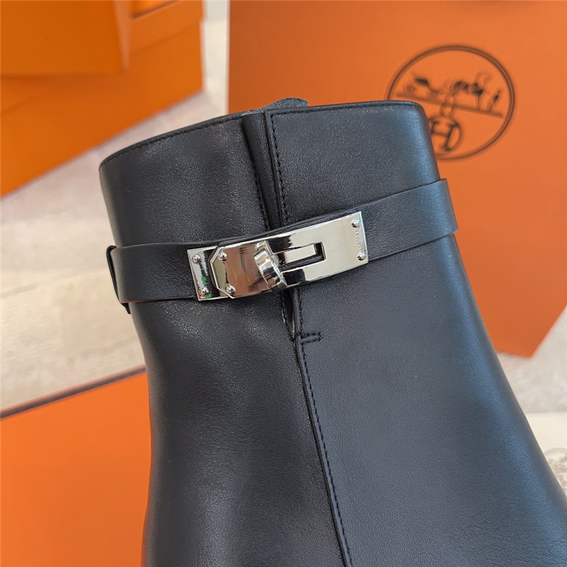hermes kelly high heel ankle boots
