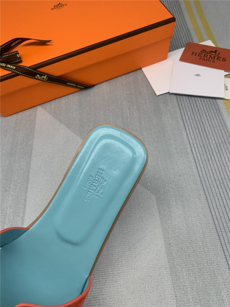 hermes flat H slippers womens