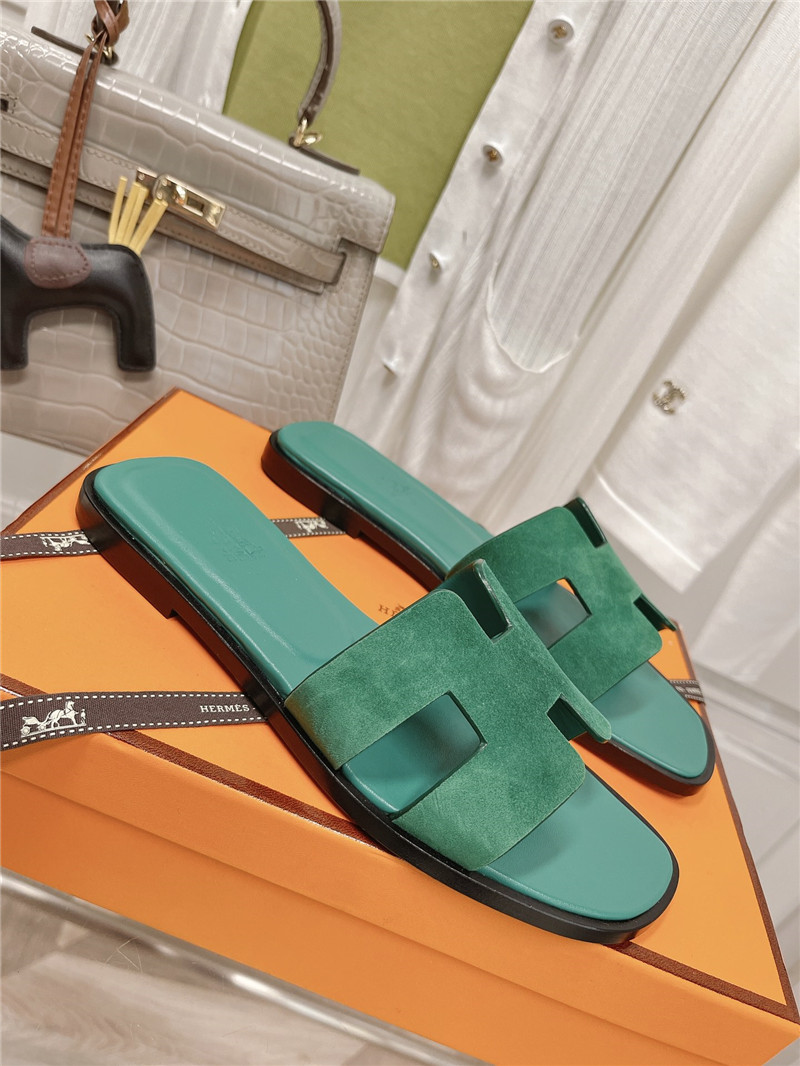 hermes flat sandals slippers