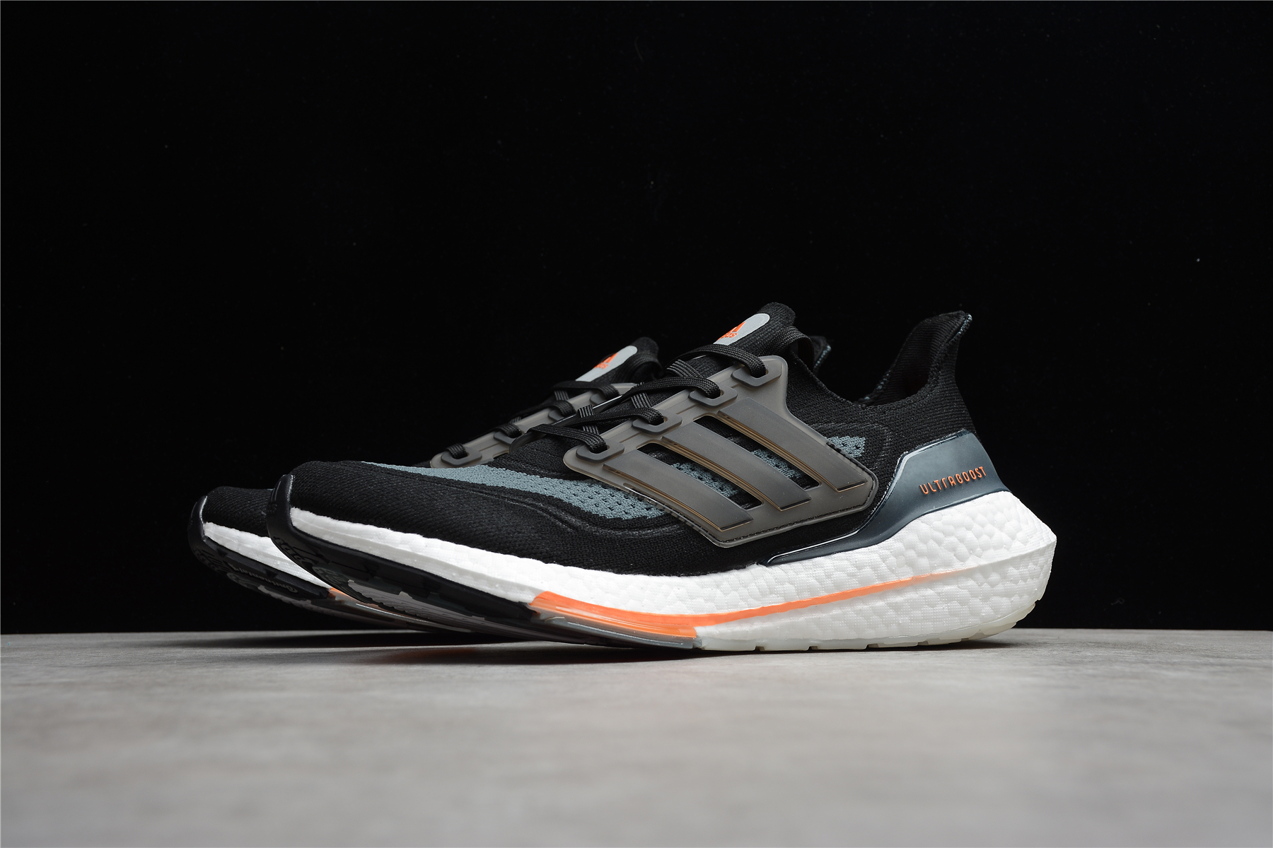 Adidas Ultra Boost 21 Black Blue Oxide Screaming Orange FY0389