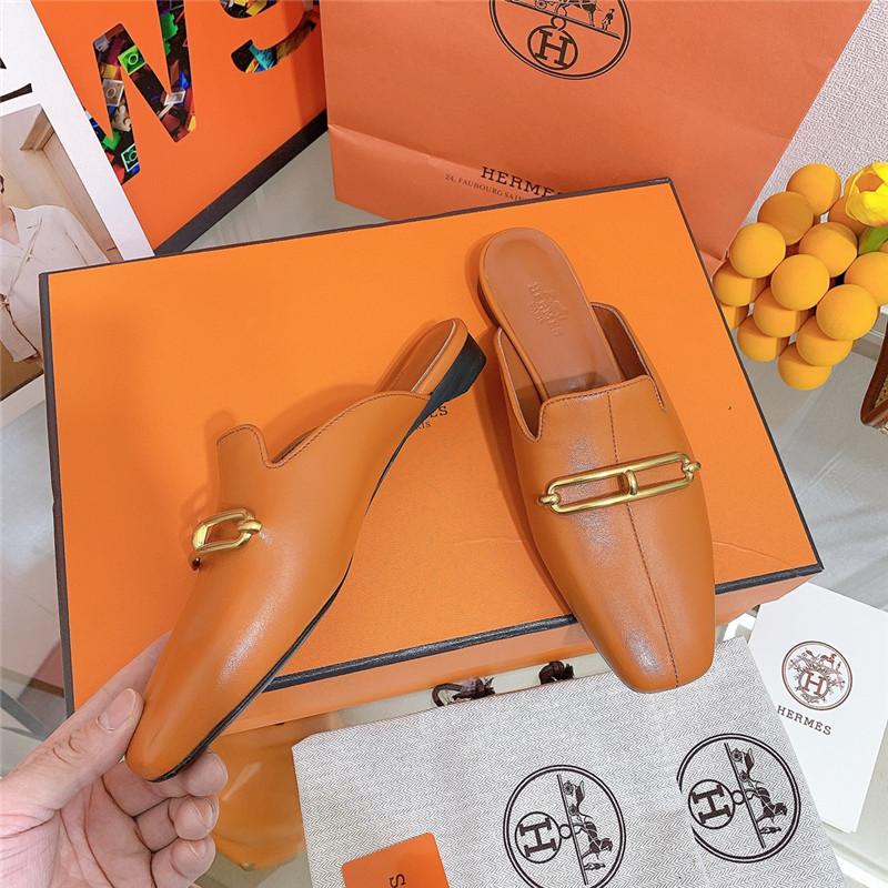 hermes flat slippers