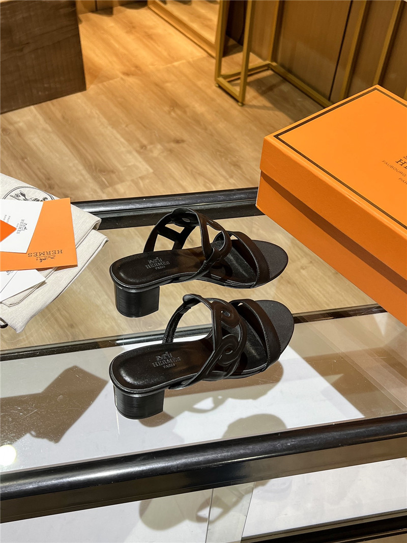 Hermes Sandals Dupe chunky heel sandals