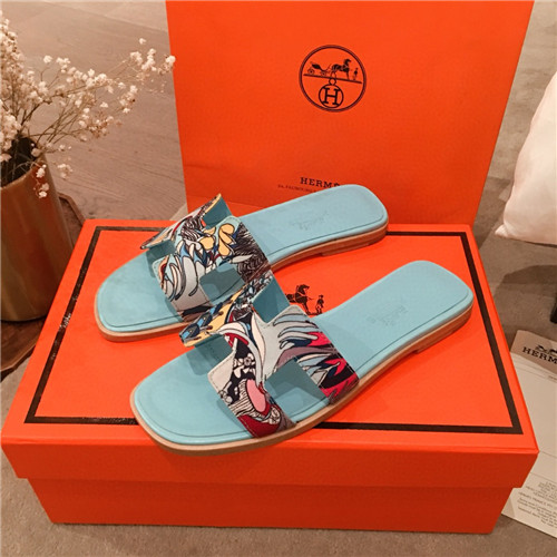 hermes flat slippers