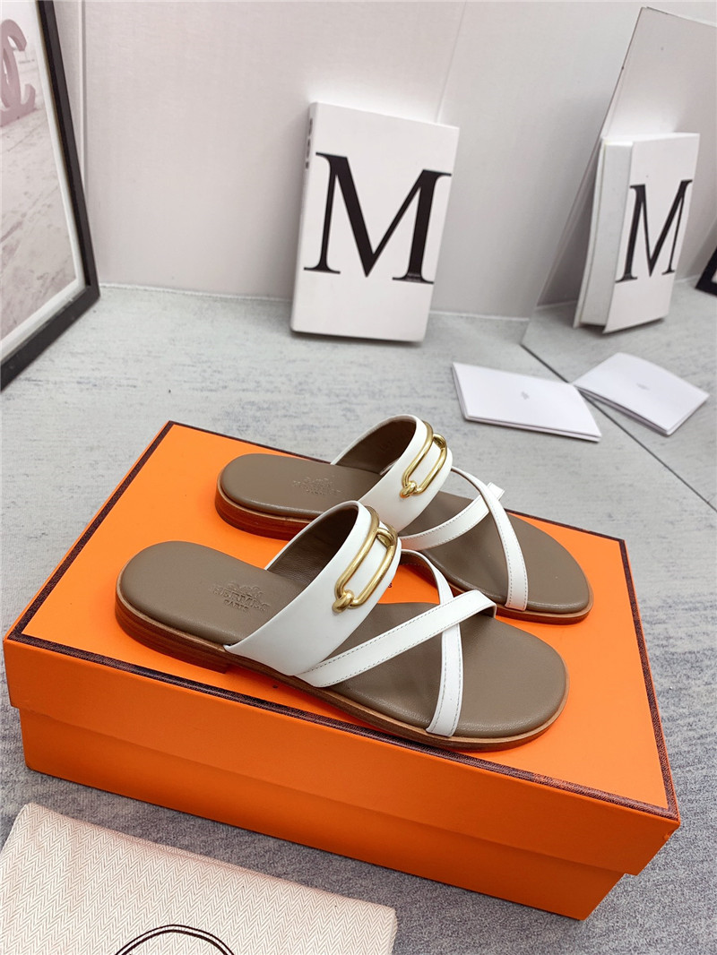 hermes flat slippers