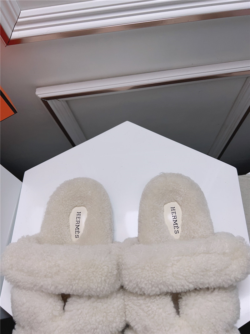 Hermès second uncle shoe hair slippers