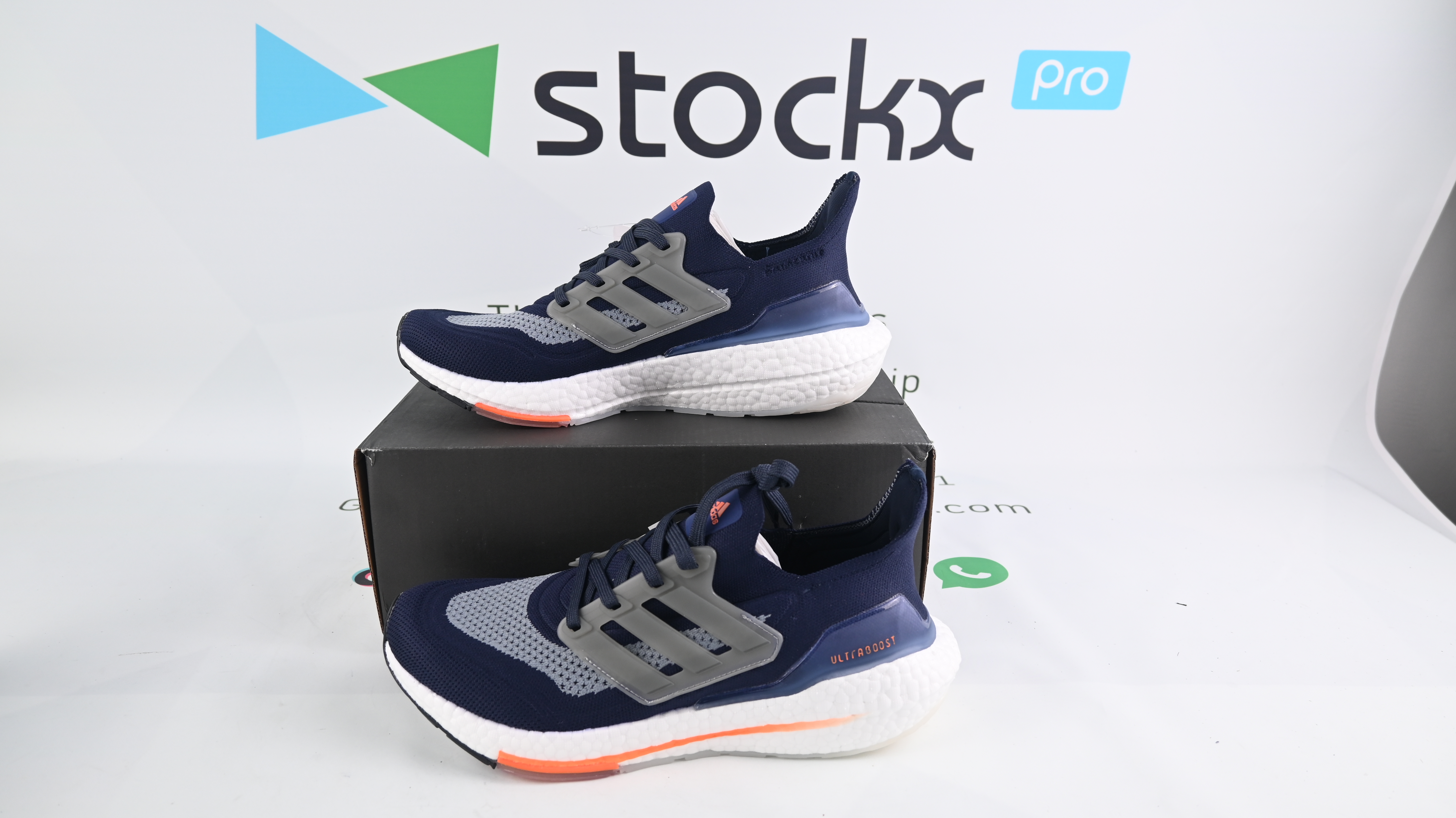 Adidas Ultra Boost 21 Black Blue Oxide Screaming Orange FY0389