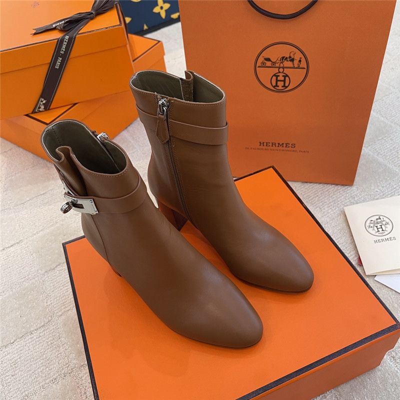 hermes kelly high heel ankle boots