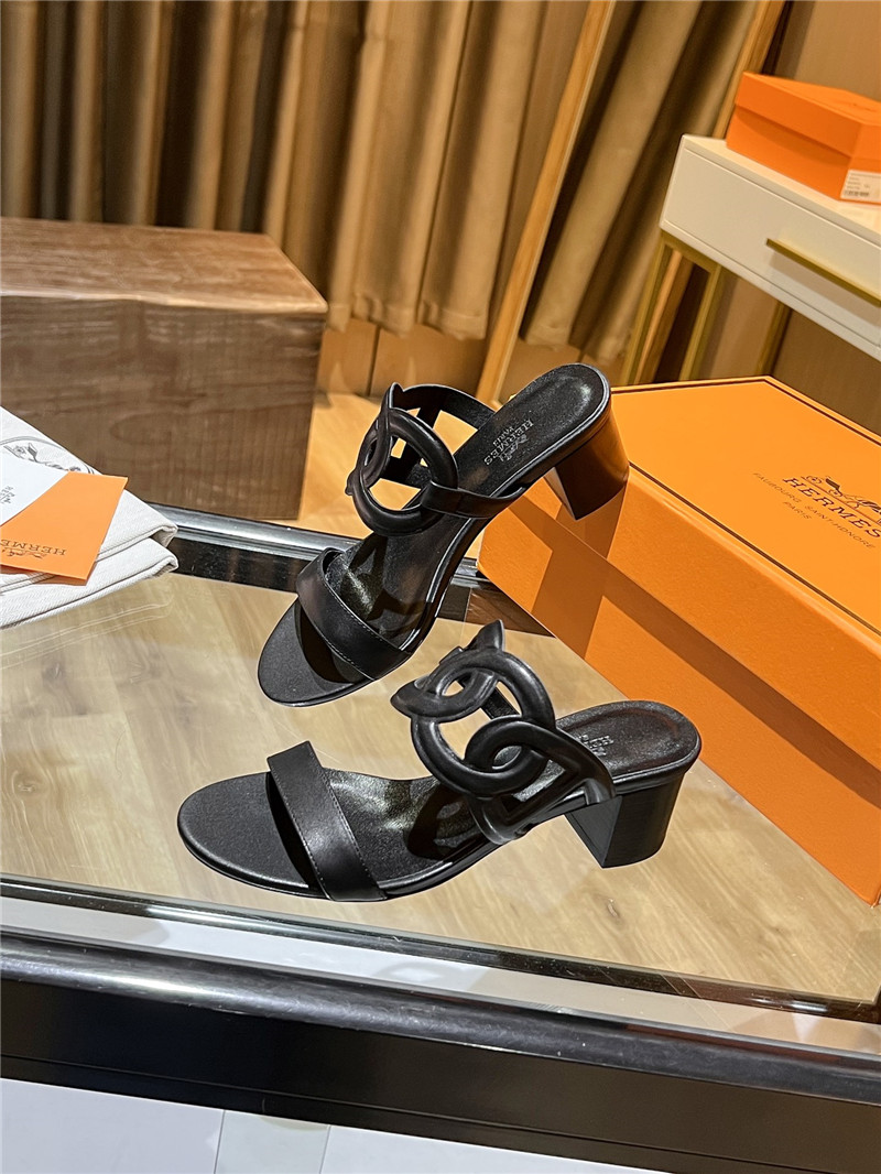 Hermes Sandals Dupe chunky heel sandals
