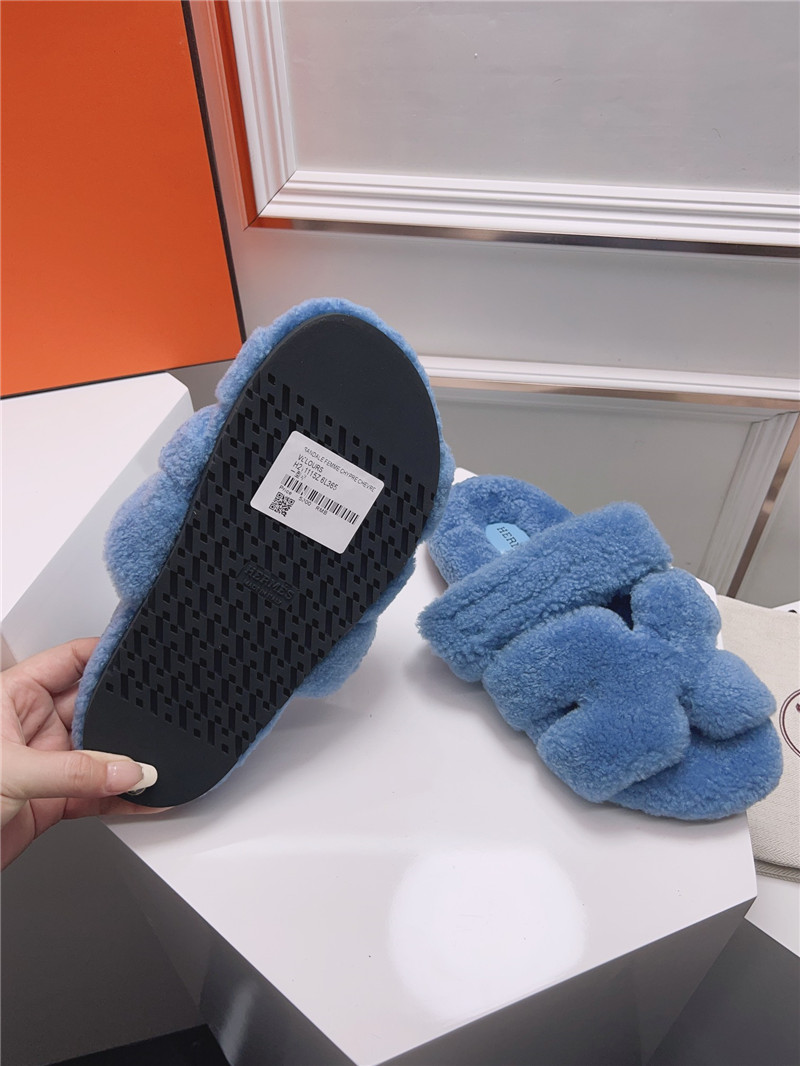 Hermès second uncle shoe hair slippers