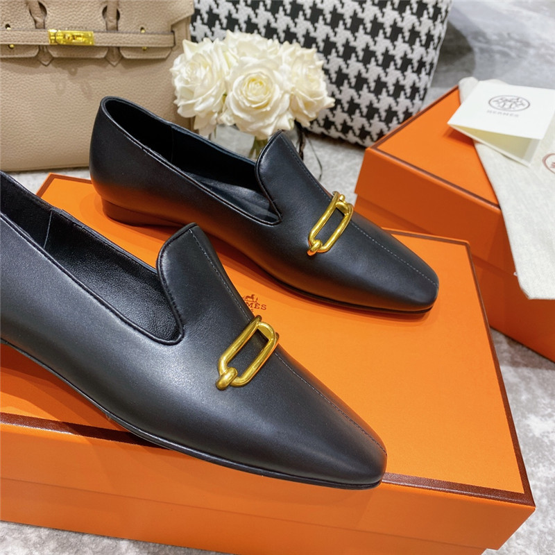 hermes muller flat shoes