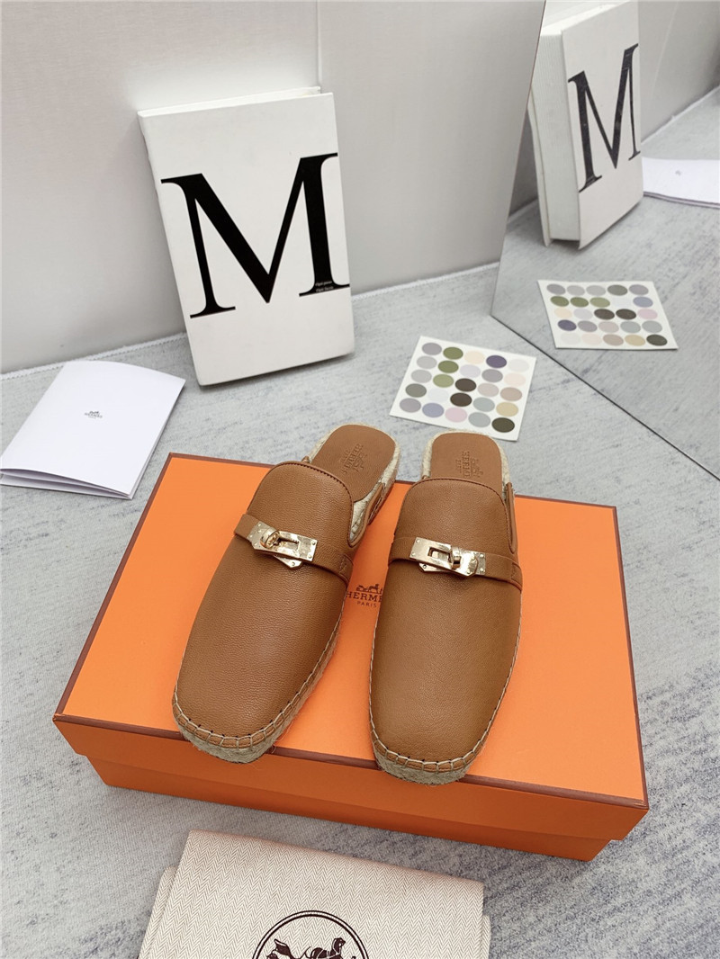 hermes loafer slippers