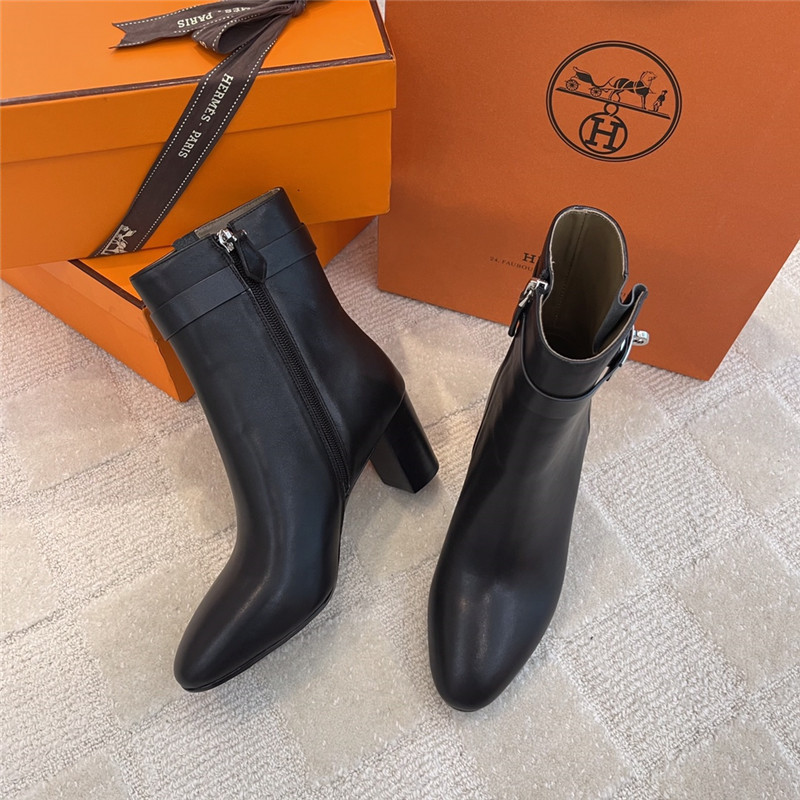 hermes kelly high heel ankle boots