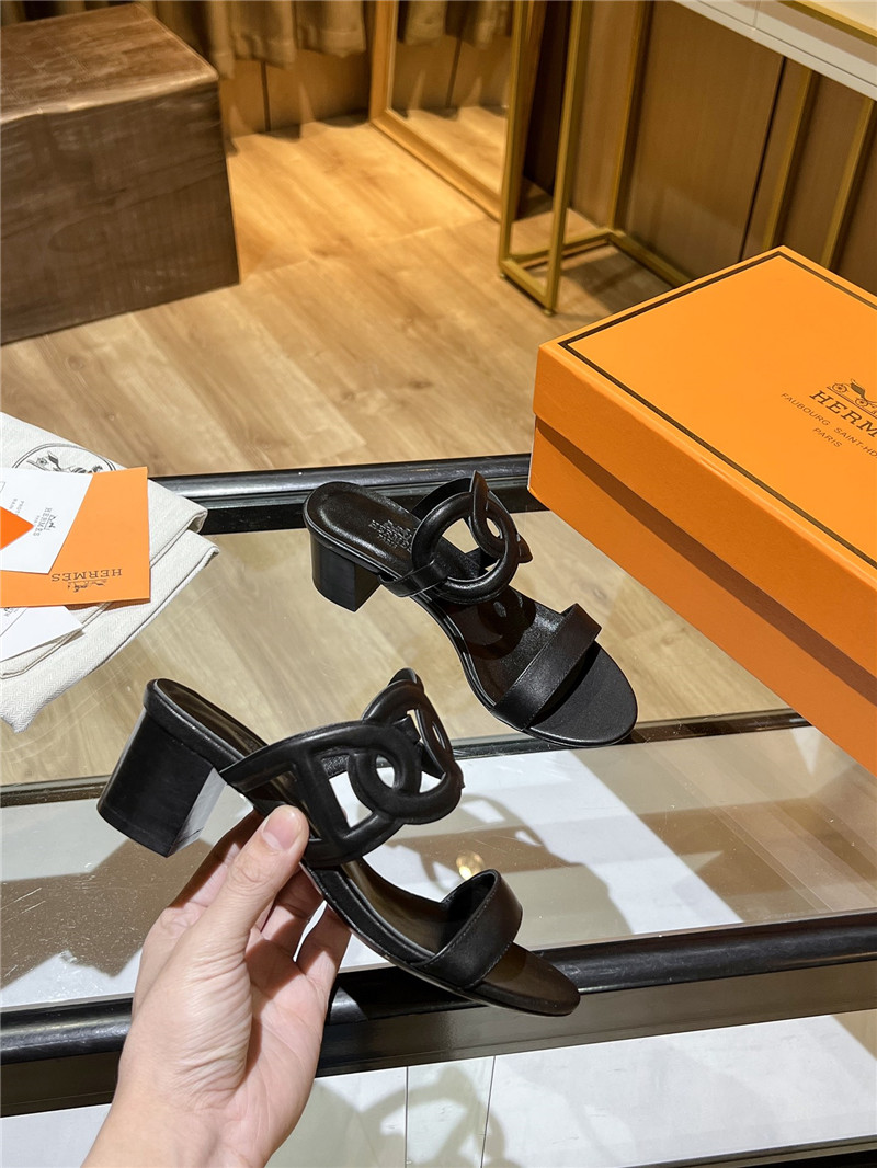Hermes Sandals Dupe chunky heel sandals