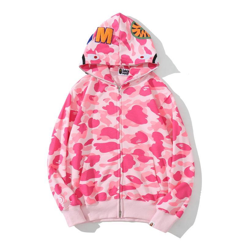 Bape Shark Hoodies Classical Camo Full Zipper Sweatshirts